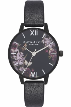 Image of Ladies Olivia Burton After Dark Black & Black IP Watch OB16AD22