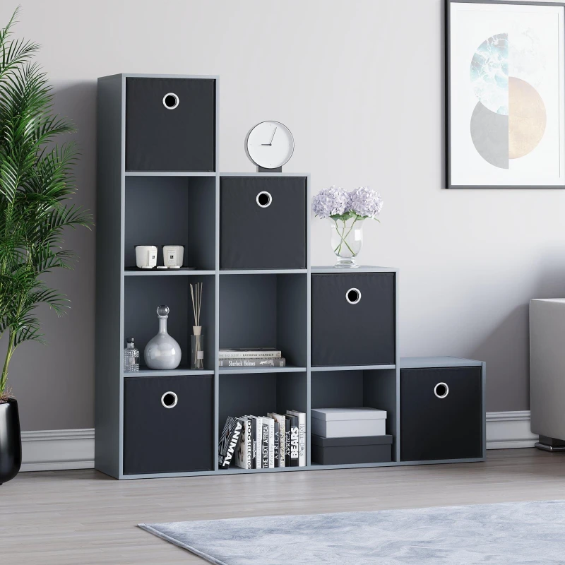 Image of Lassic 10 Cube Storage Unit (G) + Set of 5 Storage Cubes Black unisex 10 Unit