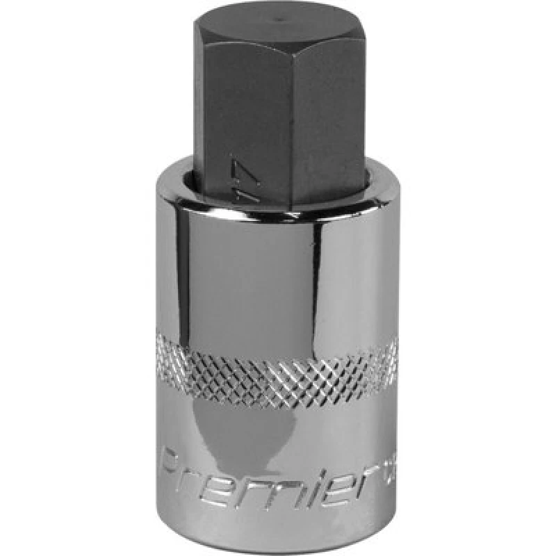 Image of Loops 17mm Forged Hex Socket Bit - 1/2" Square Drive - Chrome Vanadium Wrench Socket Multi