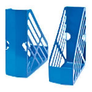Image of Deflecto Magazine File Plastic Blue 10 x 26.6 x 30 cm