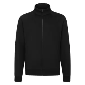 Image of Fruit Of The Loom Mens Full Zip Sweat Jacket (L) (Black)