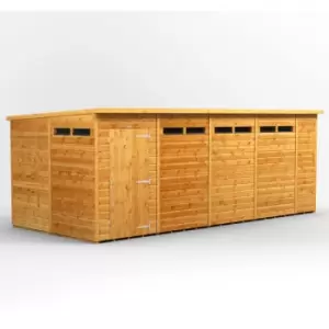 Image of 18x8 Power Pent Security Shed - Brown