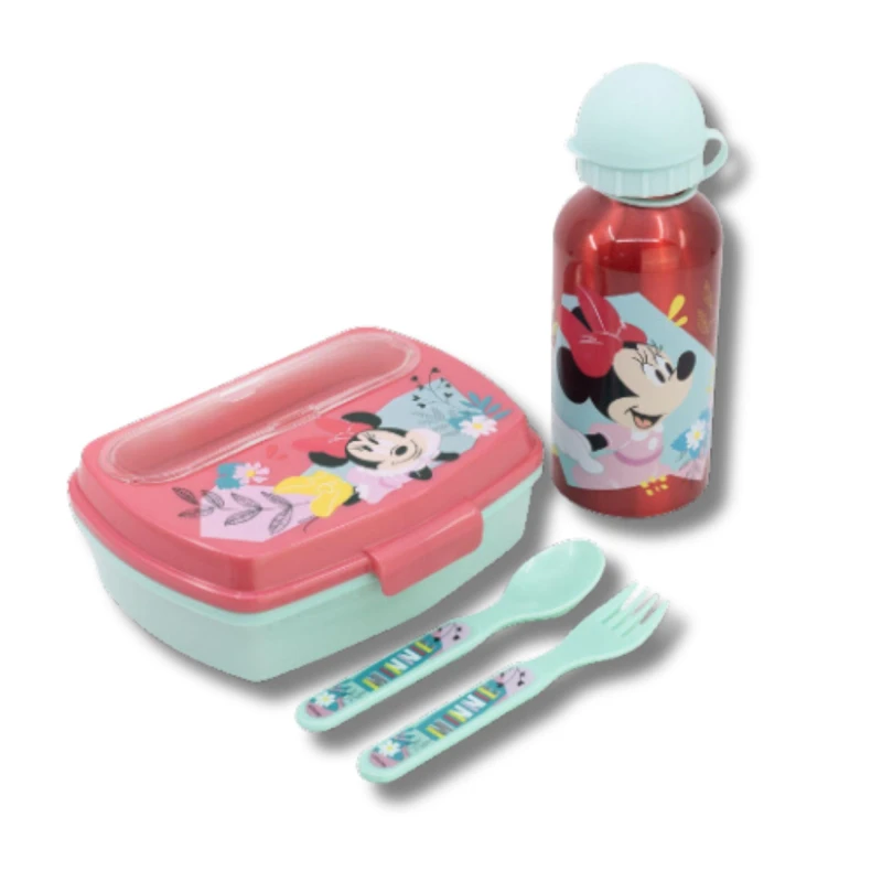 Image of Minnie Mouse Back To School Lunch Set - Minnie Mouse Lunch Boxes 74463 Blue 38339518000