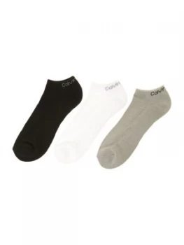 Image of Mens Calvin Klein 3 pack trainer liner sock set Multi Coloured