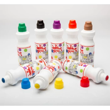 Image of Scola - CM75/8/AC Chubbie Paint Markers - Assorted Set of 8