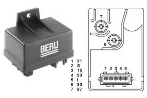 Image of Beru GR034 / 0201010034 Glow Plug Control Unit Replaces 5981 19