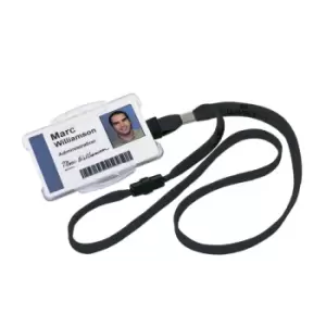 Image of Black Safety Lanyard ID Holder - pack of 10 - Unisex