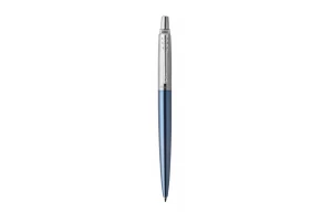 Image of Parker Jotter Waterloo Blue Chrome Trim Ball Pen Gift Box