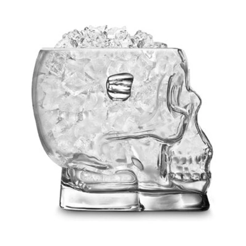 Image of Final Touch Brainfreeze Crystal Glass Skull Ice Bucket 1.6 Litre Clear Clear unisex