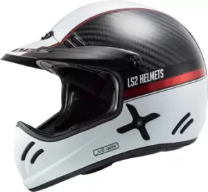 Image of LS2 MX471 Xtra Yard Carbon Motocross Helmet, white-carbon, Size L, white-carbon, Size L