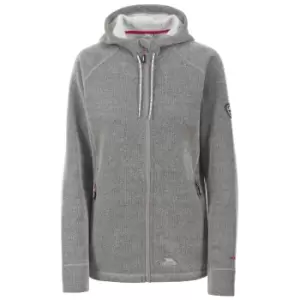 Image of Trespass Womens/Ladies Whirlwind Full Zip Hooded Fleece Jacket (XS) (Grey Marl)