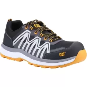 Image of Caterpillar - Mens Charge Leather Safety Trainers (7 UK) (Orange/Black/White) - Orange/Black/White