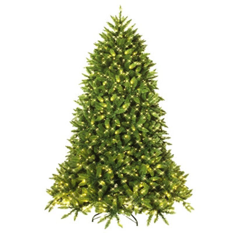 Image of Costway 6ft Pre-Lit Artificial Christmas Tree Xmas Tree 8 Lighting Modes 650 LED Lights