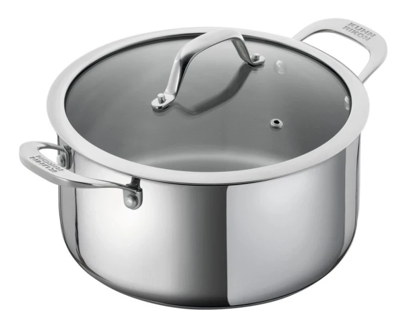 Image of Kuhn Rikon Allround Stainless Steel Casserole Pot, 24cm/5.4L in Silver Silver Unisex