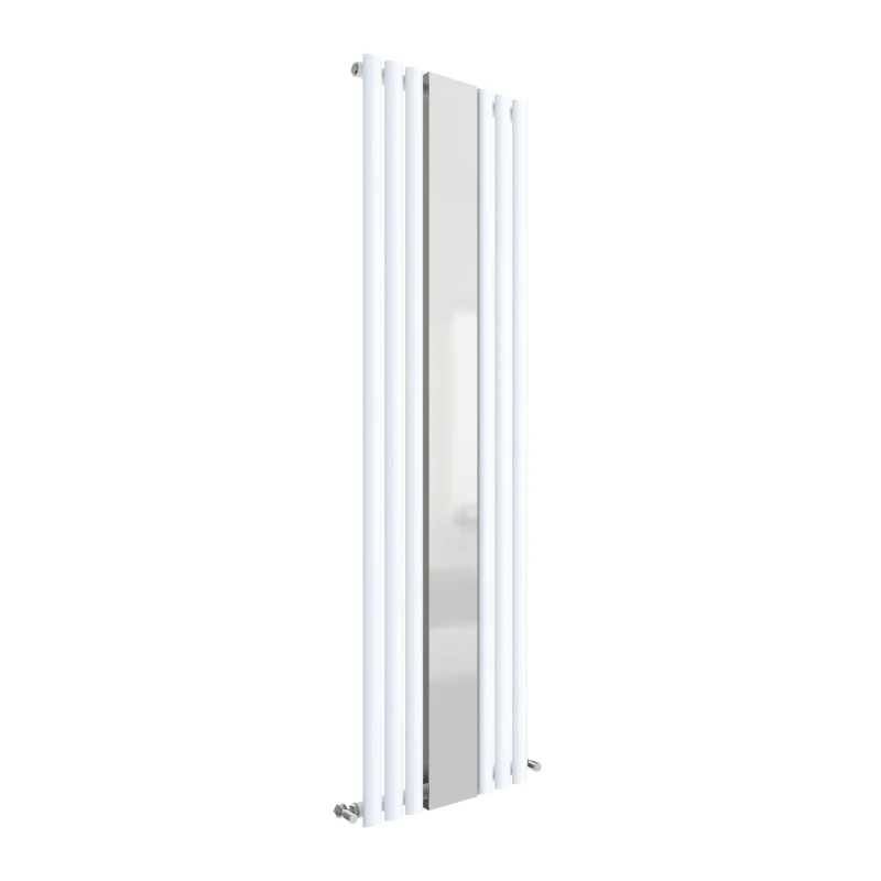 Image of Balterley Vertical Single Panel Radiator Mirror 2566 BTU Gloss White 1800x499mm White