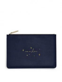 Image of Katie Loxton Perfect Pouch Time To Shine Metallic Navy 16 X 24Cm