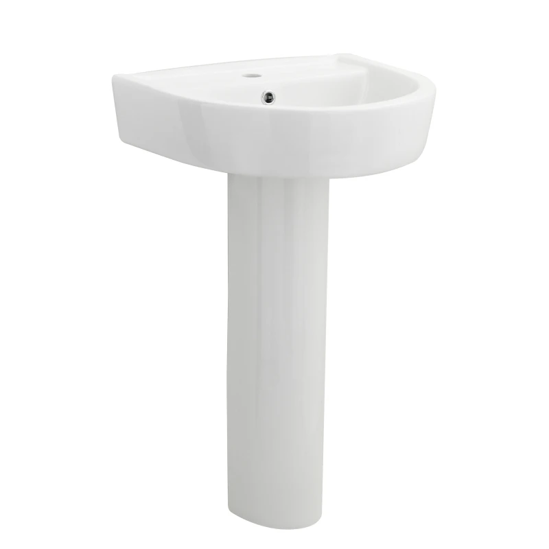 Image of Balterley 1 Tap Hole Basin Full Pedestal 520mm White