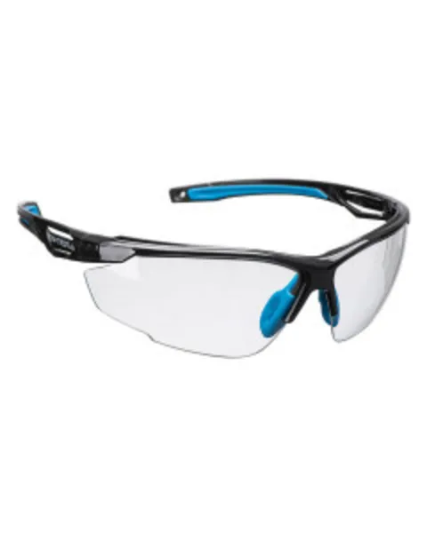 Image of Portwest Anthracite KN Safety Glasses PS37CLR Frame: Black