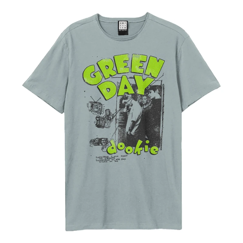 Image of Amplified Amplified Men Dookie Sketch Green Day T-Shirt in Pale Blue Size: X-Small Pale Blue XS Male 5063574713917