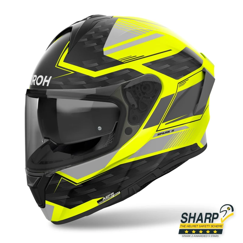 Image of Airoh Spark 2 Zenith Yellow Matt Full Face Helmet Size M