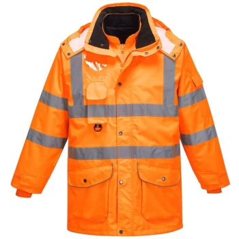 Image of Portwest RT27ORRM - sz M Hi-Vis 7-in-1 Traffic Jacket RIS - Orange