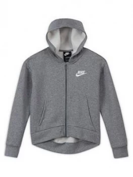 Image of Nike Girls Nsw Club Fleece Full Zip Hoodie Lbr