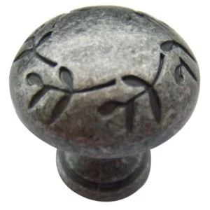 Image of BQ Antique pewter effect Round Furniture knob Pack of 1