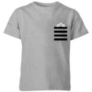 Image of Looney Tunes Taz Stripes Pocket Print Kids T-Shirt - Grey - 3-4 Years