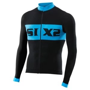 Image of SIXS Bike 4 Luxury Long Sleeve Jersey Black/Blue Medium