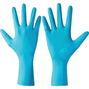 Image of Touchntuff Disposable Gloves, Green, Nitrile, Powder Free, Textured Fingertips, Size 9, Pk-100
