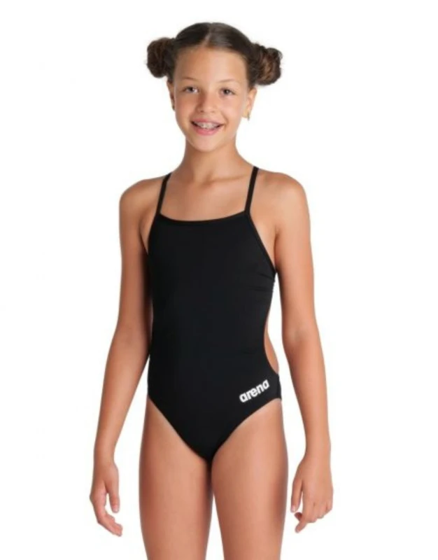 Image of One Piece swimsuit for girls Arena Team Challenge Solid Noir Female 12/13 ans