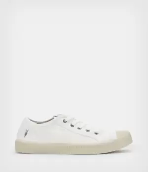 Image of AllSaints Mens Mem Low Top Trainers, White, Size: UK 9/US 10/EU 43