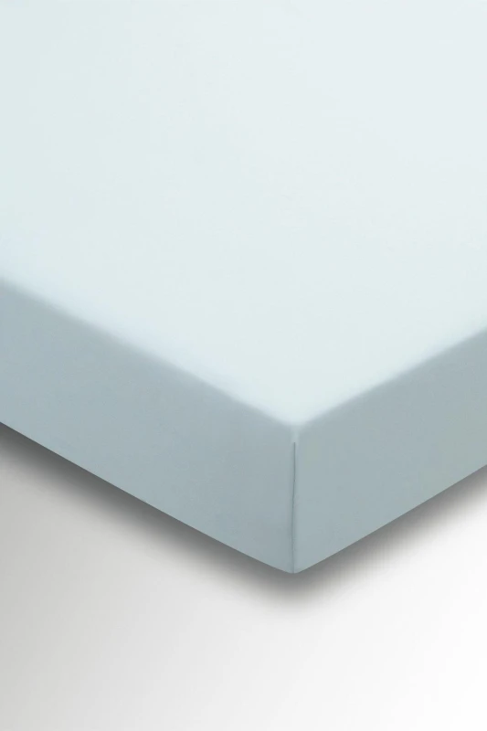 Image of Helena Springfield Helena Springfield 'Plain Dye' Polycotton Fitted Sheet Extra Deep in Duck Egg Blue Size: King Fitted Duck Egg Blue King Fitted Un