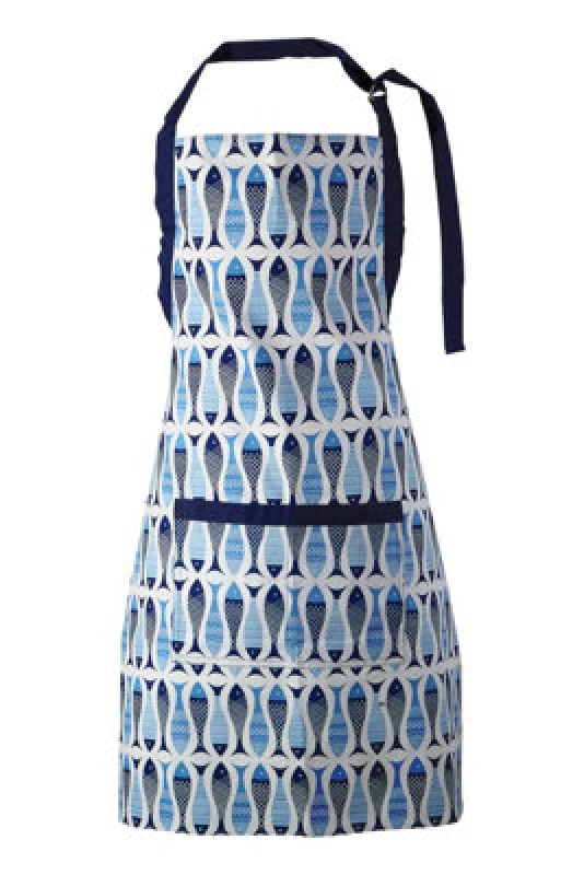 Image of Premier Housewares Pisces Kitchen Apron Blue