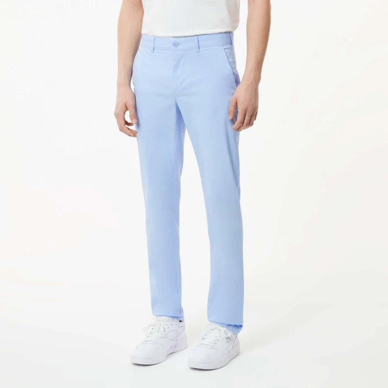 Image of Lacoste Lightweight Slim-Fit Stretch Pants Blue male 40L