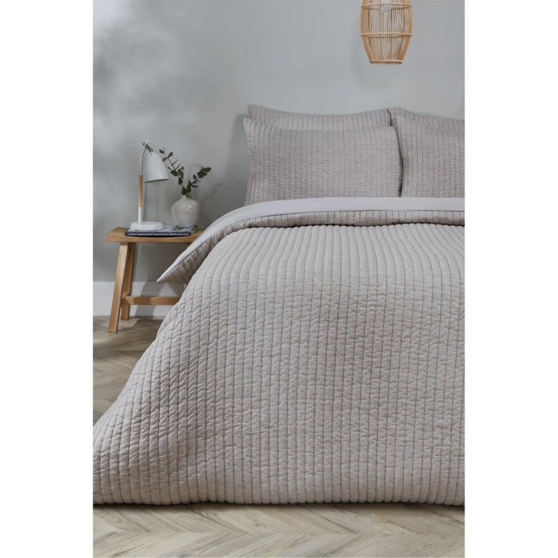 Image of Homelife Jersey Pinsonic Panel Duvet Set - Nude Nude Single