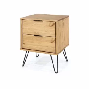 Image of Augusta Pine 2 drawer bedside cabinet