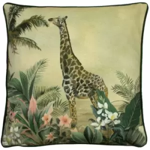 Image of Evans Lichfield Manyara Giraffe Cushion Cover (43cm x 43cm) (Multicoloured) - Multicoloured