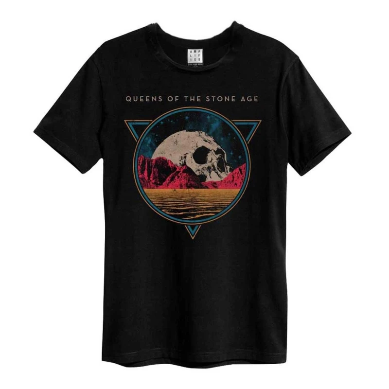 Image of Amplified Amplified Men Skull Planet Queens Of The Stone Age T-Shirt in Black Size: X-Small Black XS Male 5063806704355