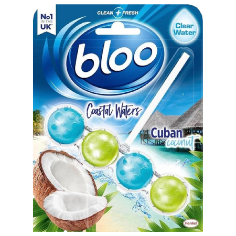 Image of Bloo Coastal Waters Cuban Coconut Toilet Rim Block a 50g BLOO-565442