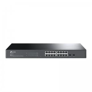 Image of TP Link JetStream 16-Port Gigabit Smart Switch with 2 SFP Slots