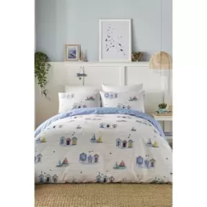 Image of Beach Huts Reversible Duvet Set