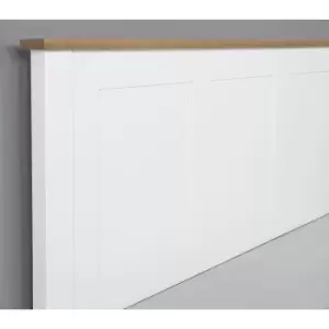Image of Flintshire Conway 4ft 6 Double Solid Oak Bed Frame White