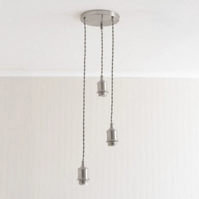 Image of ValueLights ValueLights Shaw Cluster Drop 3 Way Chrome Gold Black Adjustable Ceiling Light in Silver Silver One Size Unisex 5016529272663