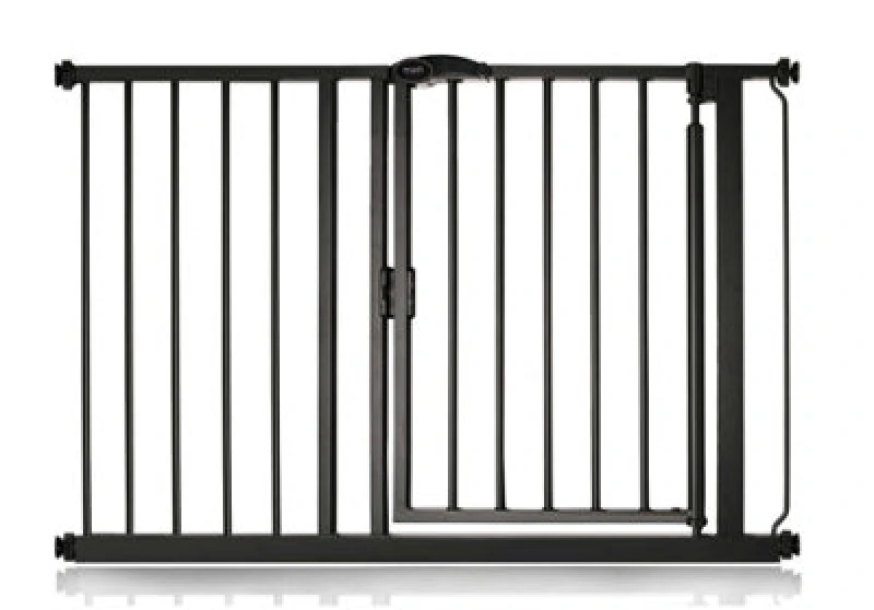 Image of Bettacare Auto Close Pet Gate, 111Cm - 118Cm, Matt Black, Pressure Fit Stair Gate For Dog & Puppy