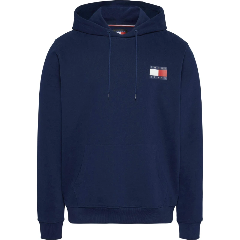 Image of Tommy Jeans TJM REG ESSENTIAL FLAG HOOD EXT - Blue Blue M