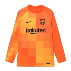 Image of 2021-2022 Barcelona Home Goalkeeper Shirt (Orange) - Kids
