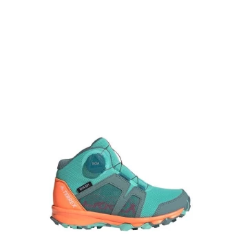 Image of adidas Terrex Agravic Boa Mid RAIN. RDY Hiking Shoes Kids - Hazy Emerald / Acid Mint / Scr