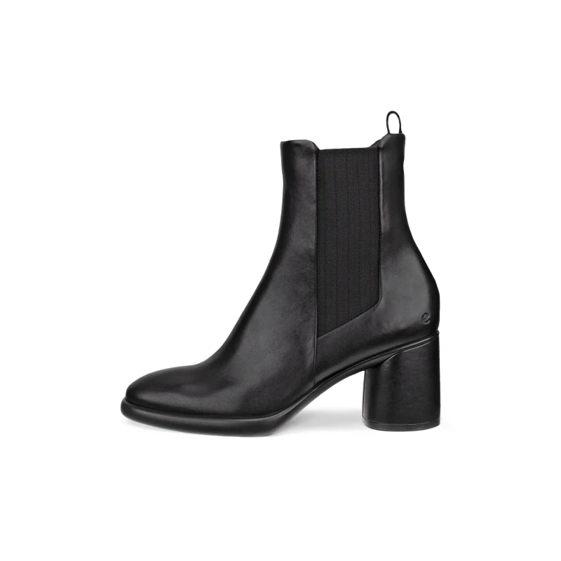 Image of Ecco Sculpted LX 55 Full Grain Leather Womens Chelsea Boots - Black - Size:UK 4.5