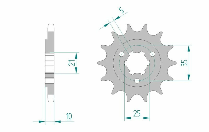 Image of AFAM Steel Standard Front Sprocket 22602 - 525